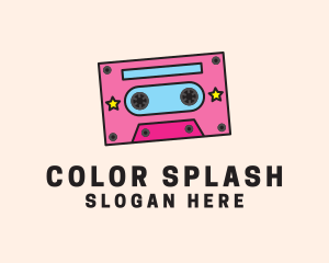 Retro Cassette Tape logo design