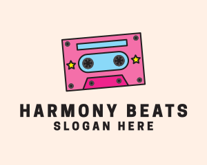 Retro Cassette Tape logo design