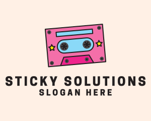 Retro Cassette Tape logo design