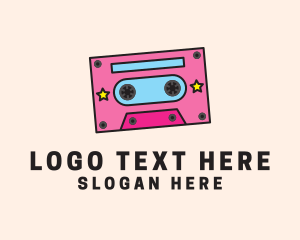 Retro Cassette Tape Logo