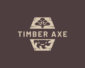 Wood Sawmill Lumber logo design