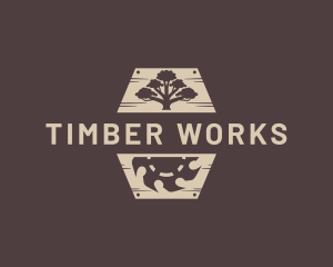 Wood Sawmill Lumber logo design