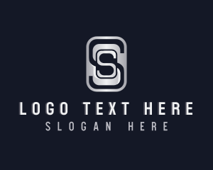 Steel Bar - Industrial Steel Construction Letter S logo design