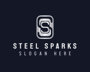 Industrial Steel Construction Letter S logo design