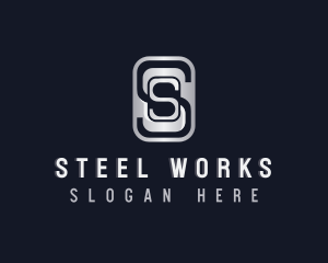 Steel - Industrial Steel Construction Letter S logo design