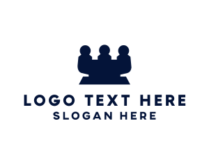 Interview - Group Team Meeting logo design