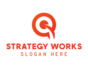 Orange Target Q logo design