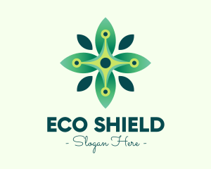 Green Eco Plant logo design