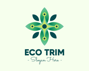 Green Eco Plant logo design