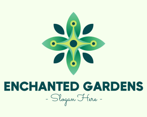 Green Eco Plant logo design