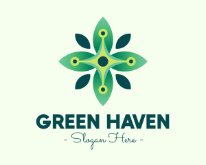 Green Eco Plant logo design