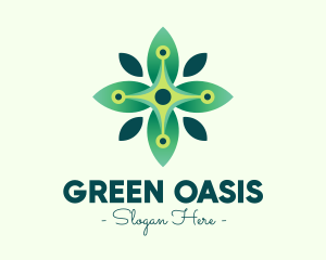 Green Eco Plant logo design