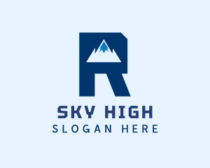 Mountain Range - Mountain Peak Letter R logo design