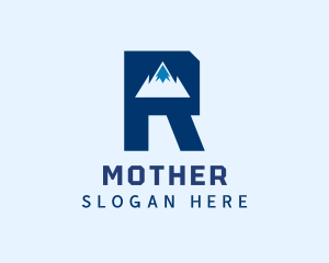 Adventure - Mountain Peak Letter R logo design