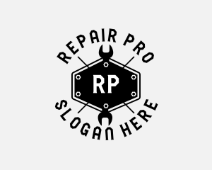 Automotive Wrench Repair Technician logo design