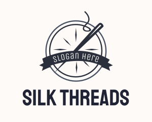 Needle Thread Sewing Badge logo design