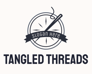 Needle Thread Sewing Badge logo design