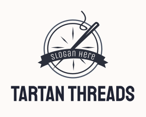 Needle Thread Sewing Badge logo design