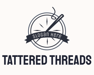 Needle Thread Sewing Badge logo design