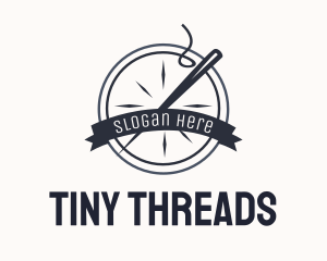 Needle Thread Sewing Badge logo design