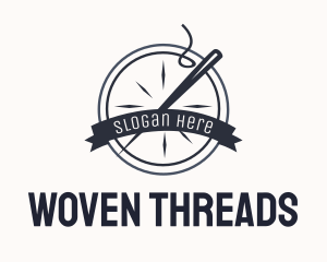 Needle Thread Sewing Badge logo design