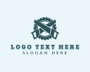 Tools - Hand Saw Woodwork logo design