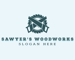 Hand Saw Woodwork logo design