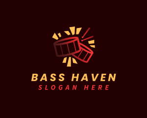 Bass - Drum Instrument Music logo design