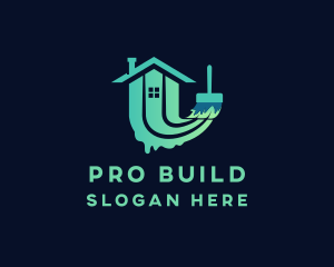 Residential Building Painting logo design