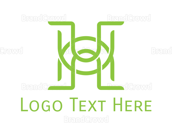 Green Monogram H & U Logo