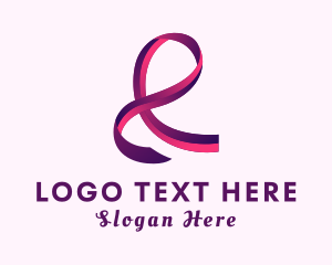 Gradient - Gradient Fashion Ribbon logo design