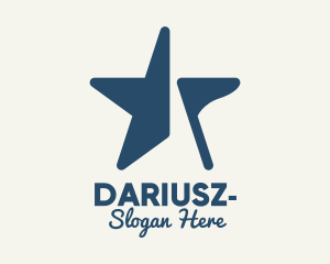 Plaza - Blue Star Flag logo design