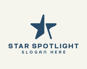 Blue Star Flag logo design