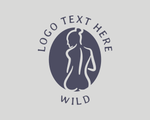 Nude - Seductive Female Model logo design