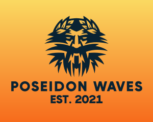 Poseidon - Blue Zeus Gaming Man logo design