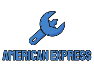 Eagle Mechanical Fix Spanner Wrench logo design