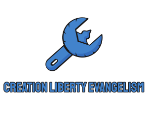 Eagle Mechanical Fix Spanner Wrench logo design