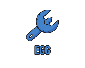 Hardware Store - Eagle Mechanical Fix Spanner Wrench logo design