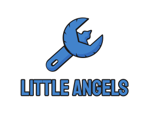 Eagle Mechanical Fix Spanner Wrench logo design