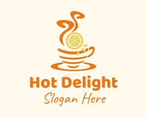 Hot Lemon Tea logo design