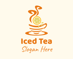 Hot Lemon Tea logo design