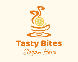 Aroma - Hot Lemon Tea logo design