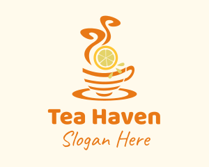 Hot Lemon Tea logo design