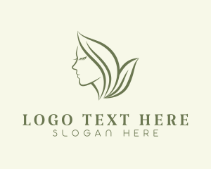 Massage - Beauty Woman Leaf logo design