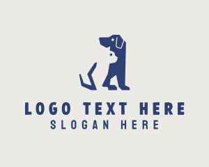 Dog - Cat Dog Veterinarian logo design