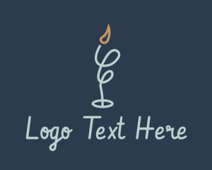 Light - Meditation Spa Candle logo design