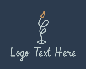 Scribble - Meditation Spa Candle logo design