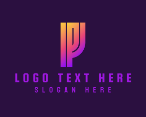 Online - Tech Startup Letter P logo design
