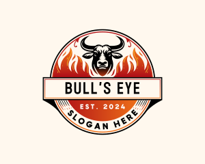 Bull Flame Horn logo design