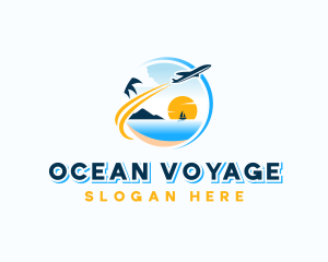 Travel Airplane Vacation logo design